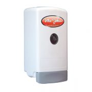 Wall-mounted hand soap or sanitizer dispenser