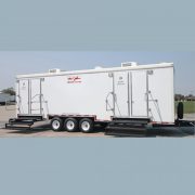 Photo of the exterior of the Elite 30 Restroom Trailer