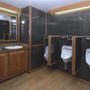 Photo of the interior of the Mr. John Elite 30 Restroom Trailer