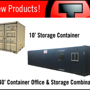 10' Storage Container and 40' Container Office and Storage Combination