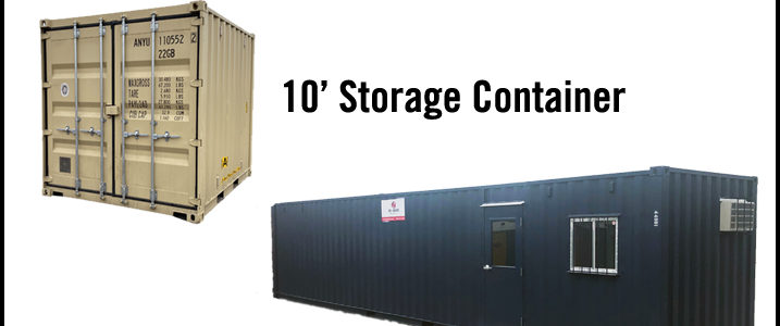 10' Storage Container and 40' Container Office and Storage Combination