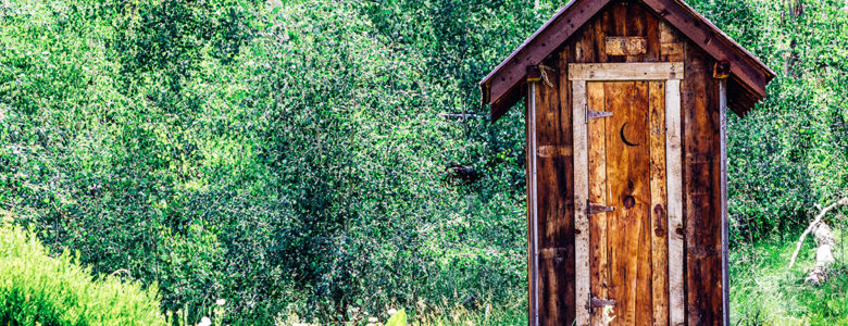 wooden outhouse